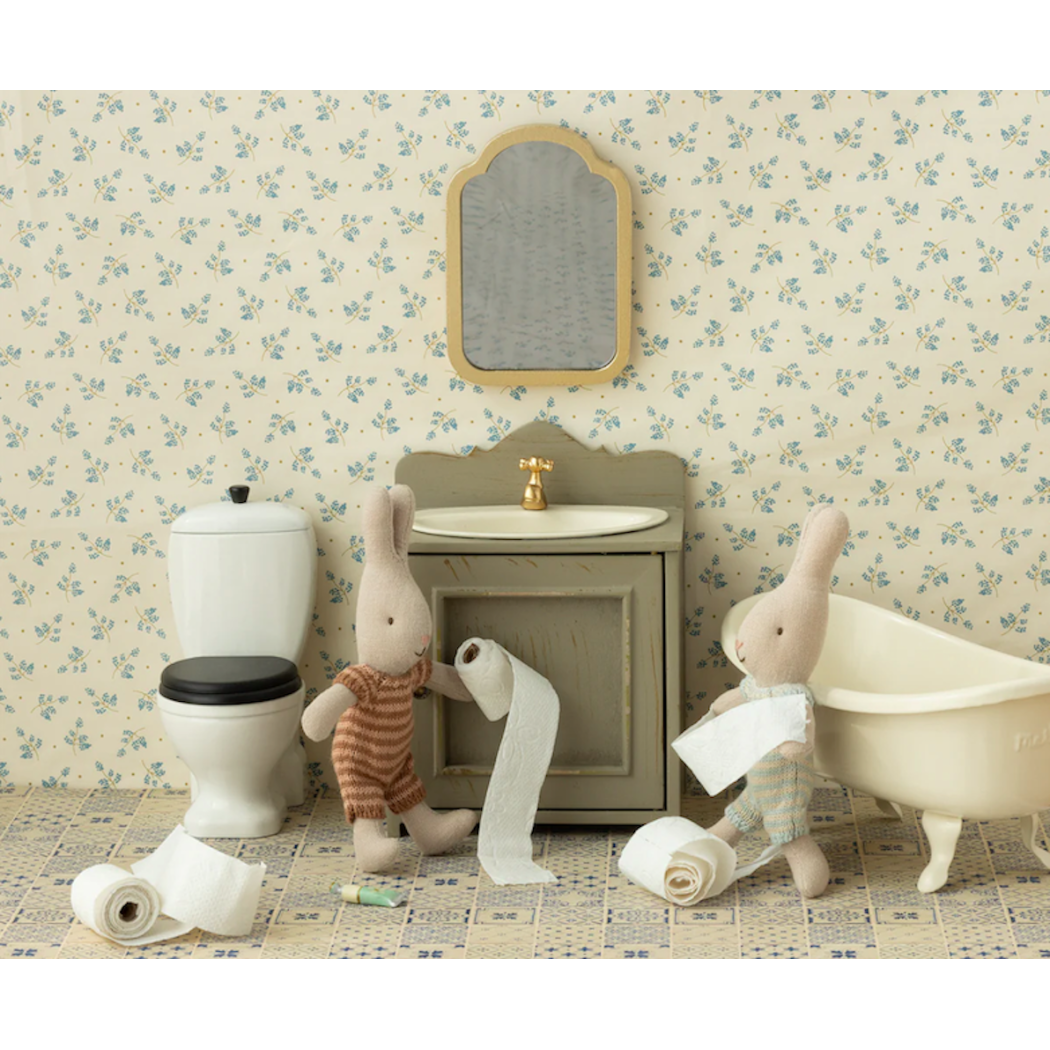 Miniaturowa Toaleta dla Myszek 12,5 cm - Miniature Toilet Mouse - Maileg