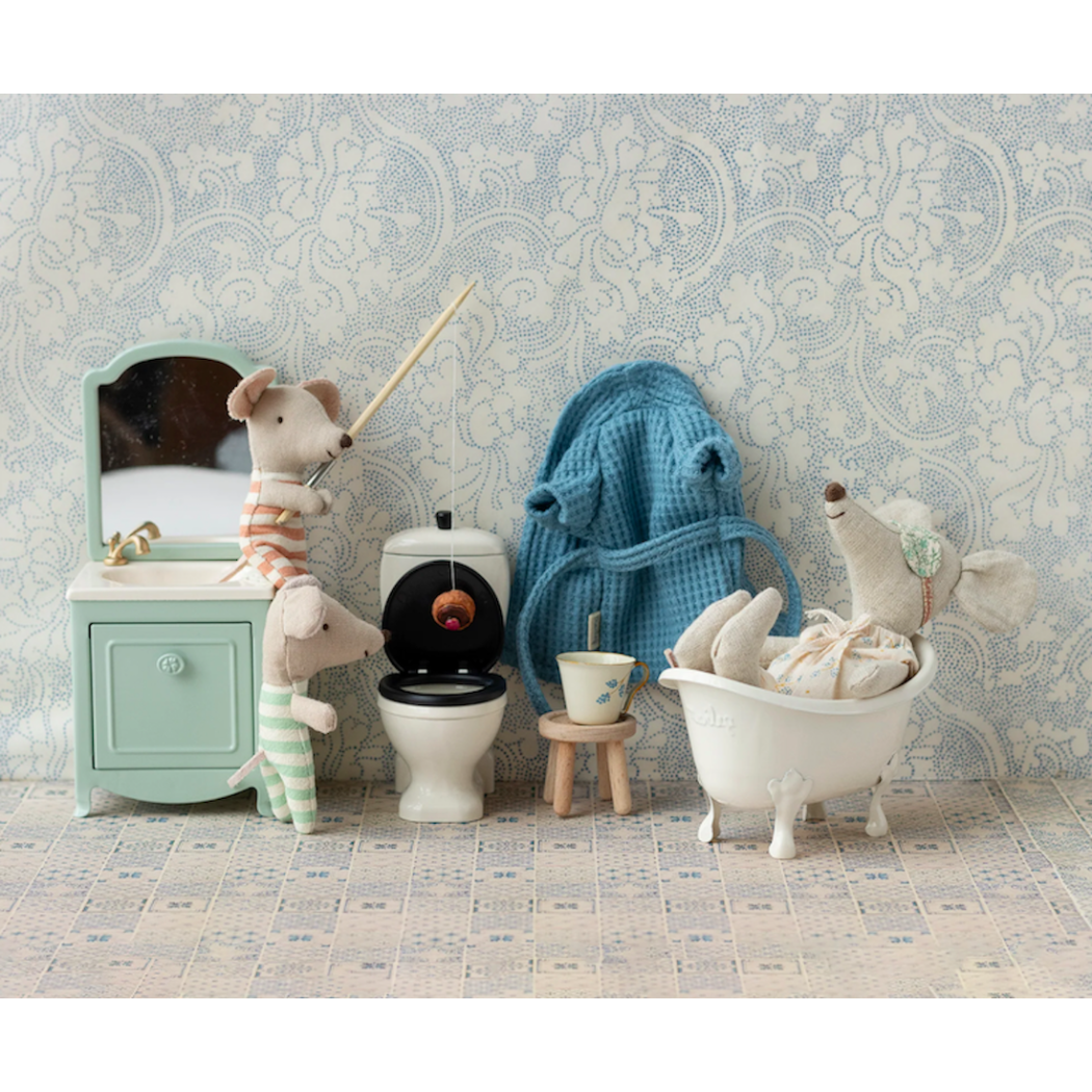 Miniaturowa Toaleta dla Myszek 12,5 cm - Miniature Toilet Mouse - Maileg