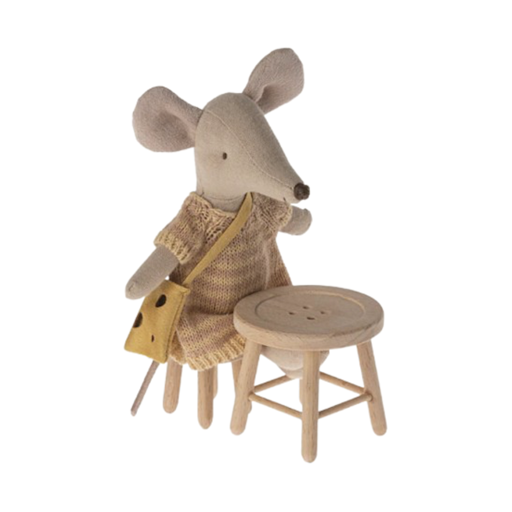 PROMOCJA Zestaw stolik i taboret dla myszek - Table And Stool Set Mouse - Maileg