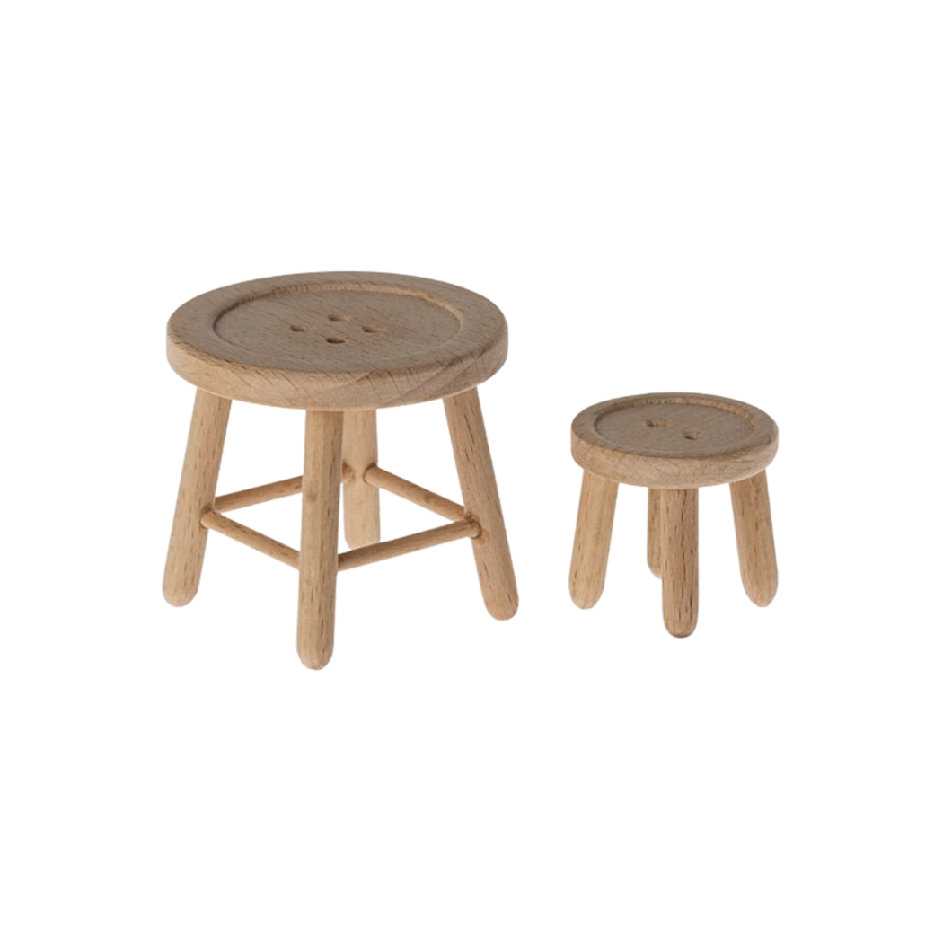 Zestaw stolik i taboret dla myszek - Table And Stool Set Mouse - Maileg