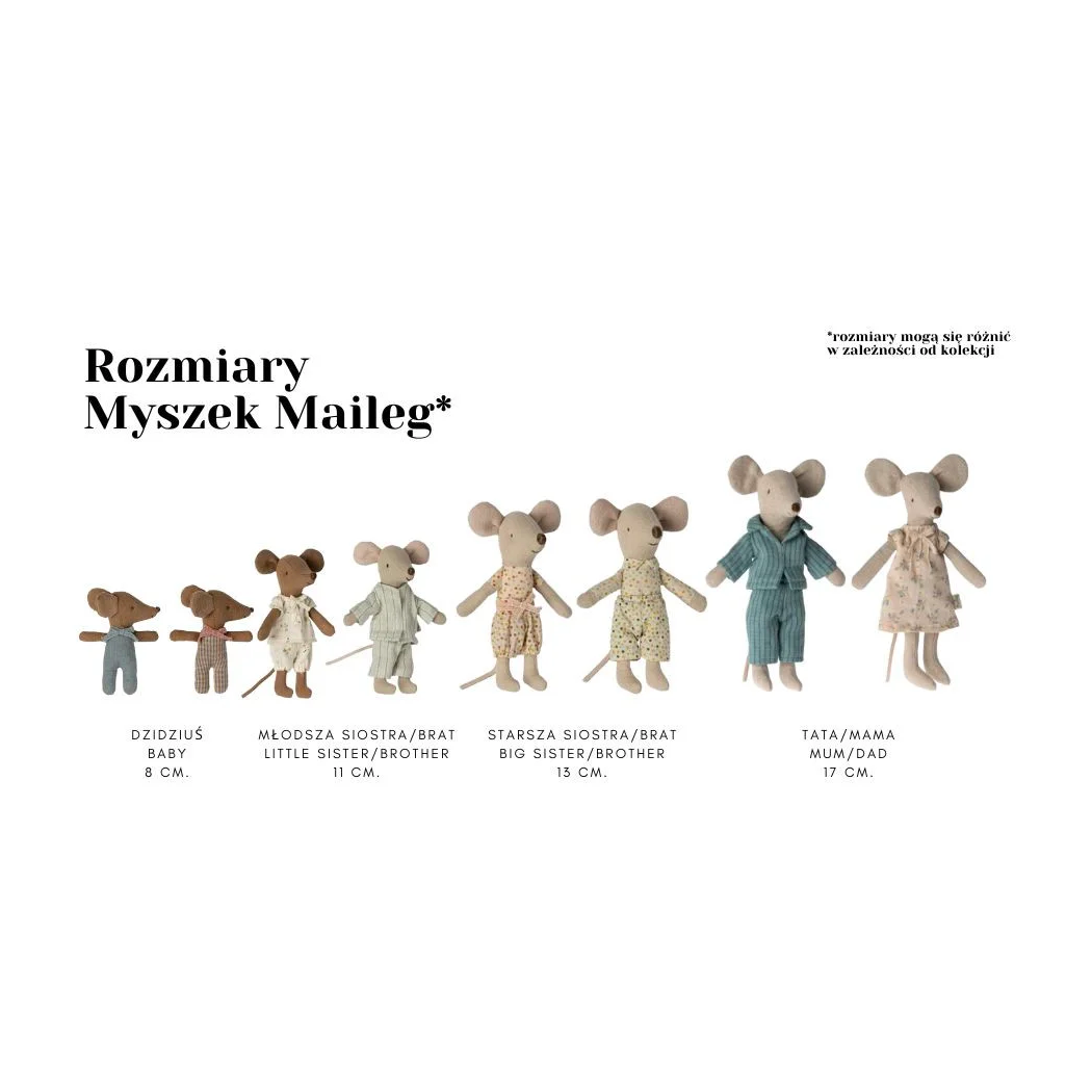 Myszka Wróżka Zębuszka - Tooth Fairy Mouse Blue In Matchbox - Little Brother - Maileg