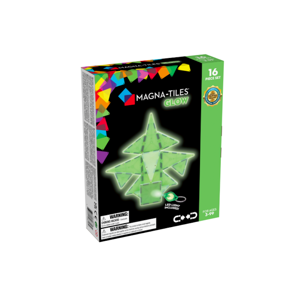 Glow - Klocki Magnetyczne 16 elementów - Magna-Tiles