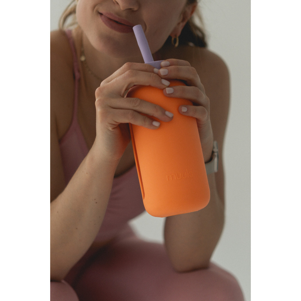 Butelka Szklana na Wodę - Tropical Papaya - 720 ml - Muuki