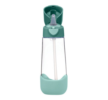 Emerald Forest - Tritanowy Bidon Do Picia - Butelka ze słomką 600 ml  - B.BOX - zielono/ miętowy