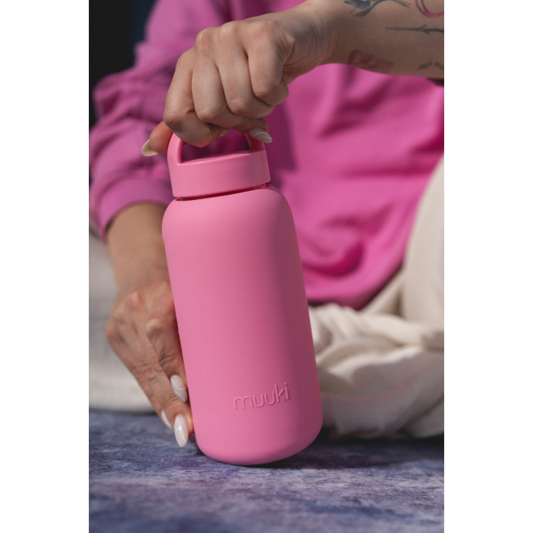 Butelka Szklana na Wodę - Flamingo Pink - 720 ml - Muuki