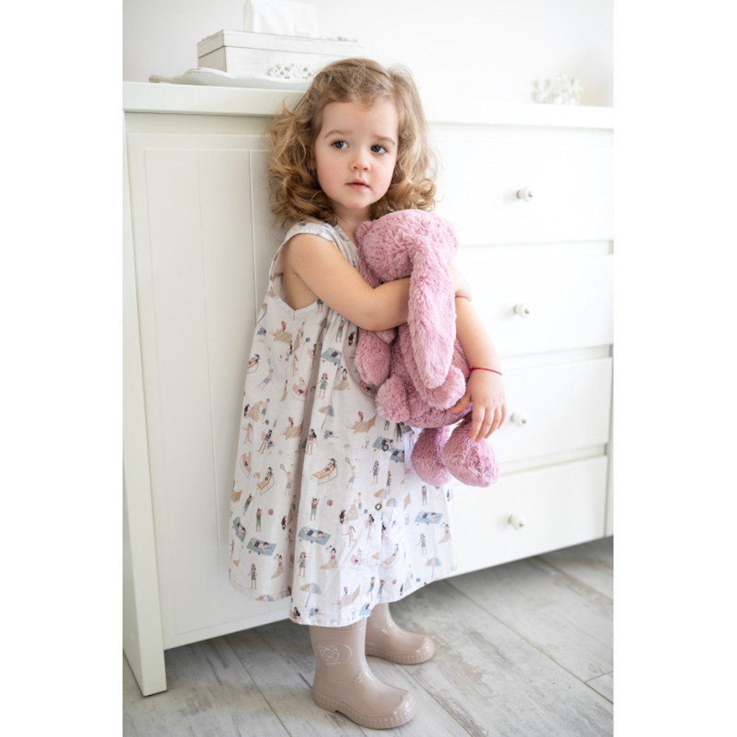 Beżowy/ Miś -  rozm. 19/20 - Kalosze Dziecięce + worek/plecak - PasteLove - kaloszepoprosze Kalosze Poproszę