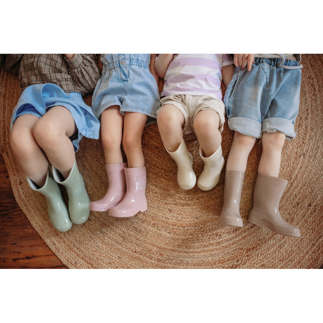 Beżowy/ Miś -  rozm. 19/20 - Kalosze Dziecięce + worek/plecak - PasteLove - kaloszepoprosze Kalosze Poproszę