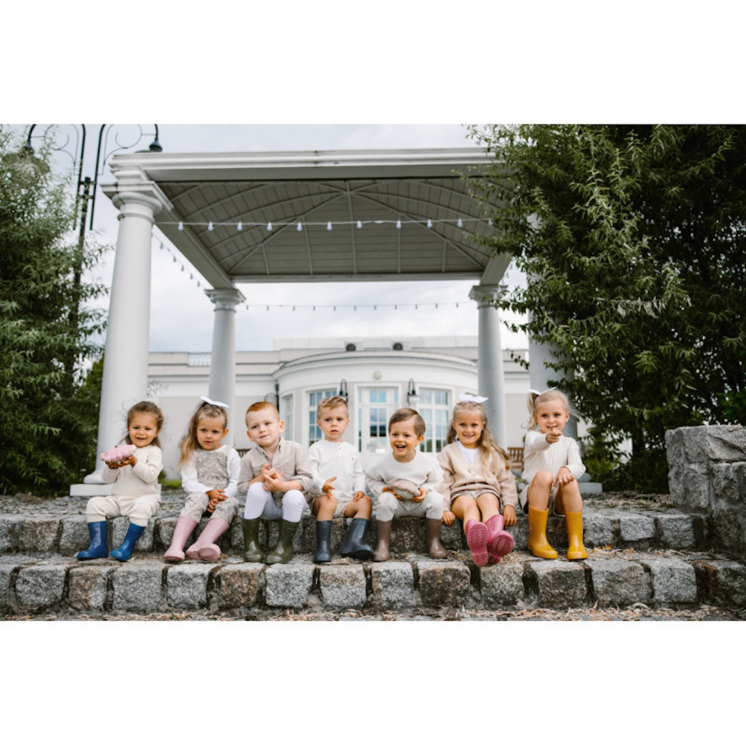 Grafitowy / Burza - rozm. 19/20 - Kalosze Dziecięce + worek/plecak - Sweet Dreams - kaloszepoprosze Kalosze Poproszę