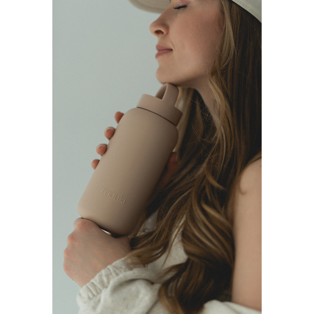 Butelka Szklana na Wodę - Milk Coffee - 720 ml - Muuki