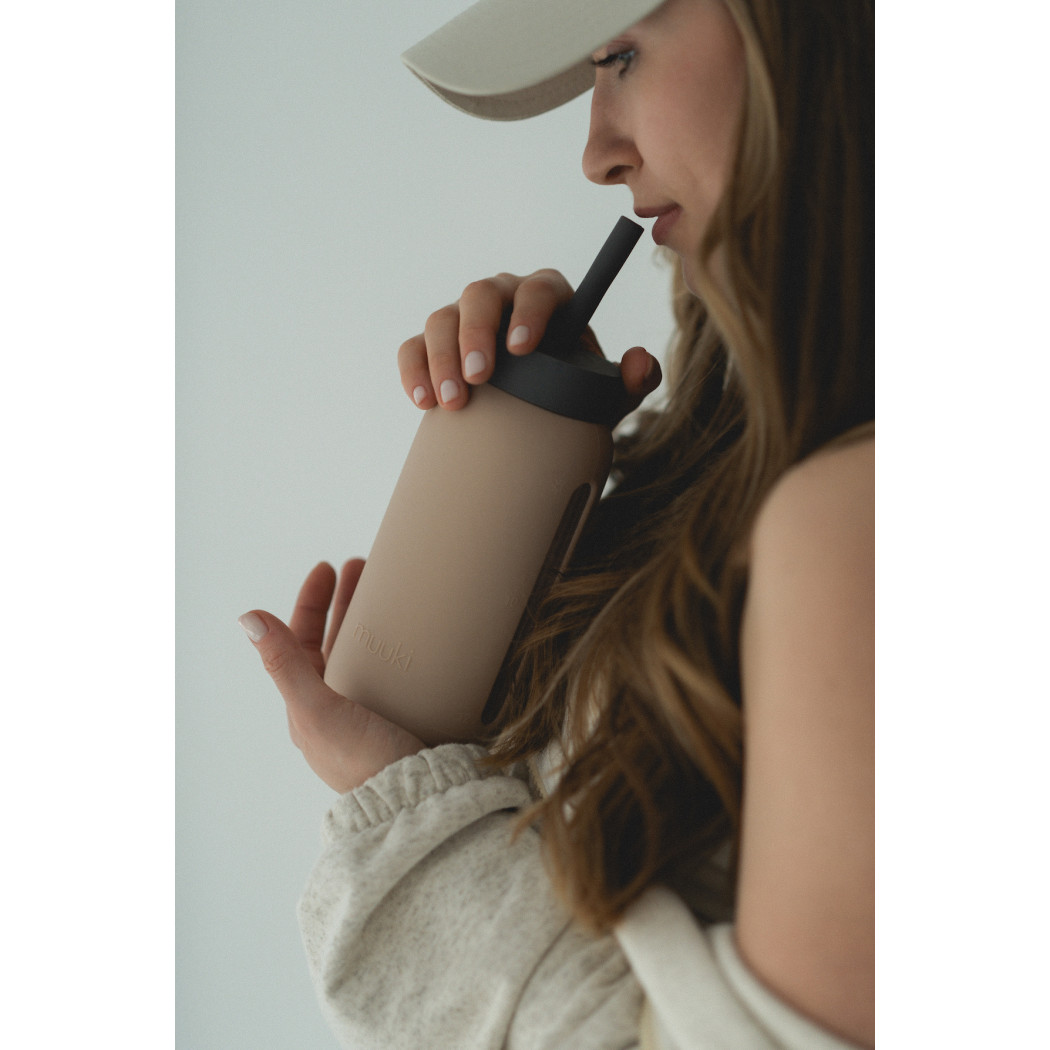 Butelka Szklana na Wodę - Milk Coffee - 720 ml - Muuki