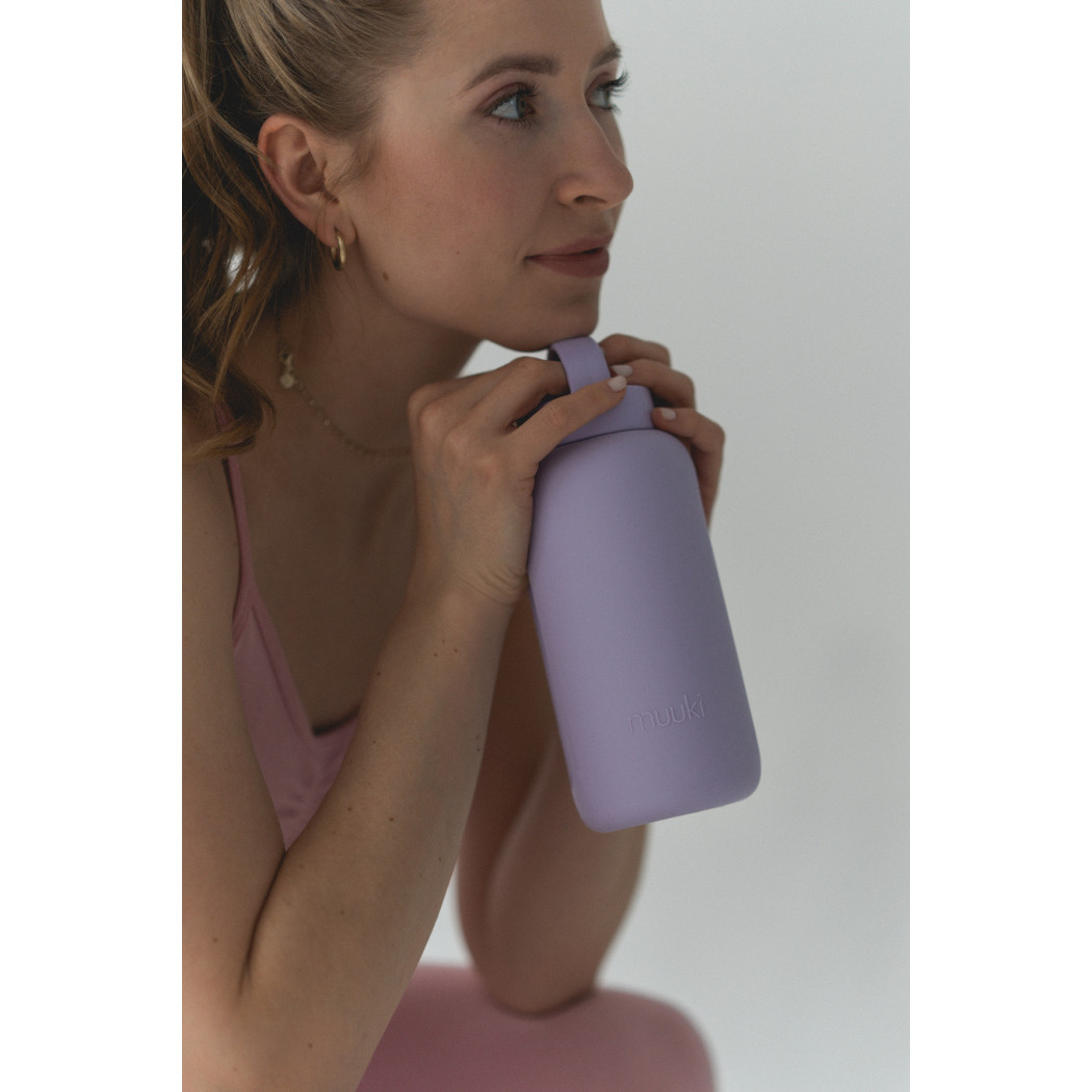 Butelka Szklana na Wodę - Pastel Lilac - 720 ml - Muuki