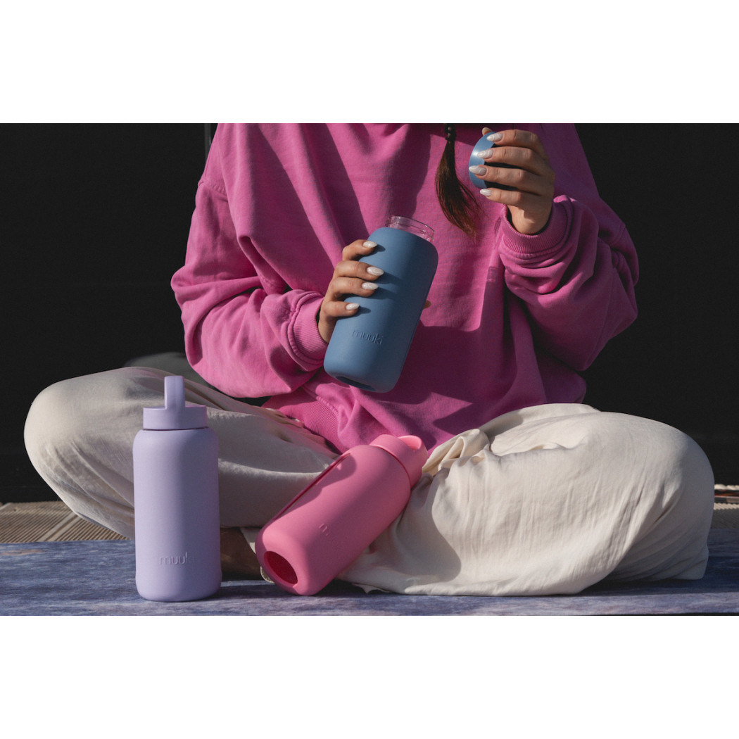 Butelka Szklana na Wodę - Pastel Lilac - 720 ml - Muuki