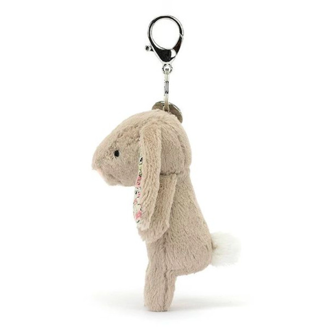 Breloczek Króliczek z Kwiecistymi Uszami - Beżowy 17 cm - JellyCat