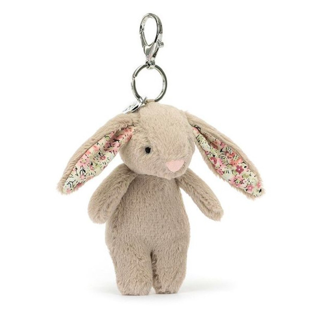 Breloczek Króliczek z Kwiecistymi Uszami - Beżowy 17 cm - JellyCat