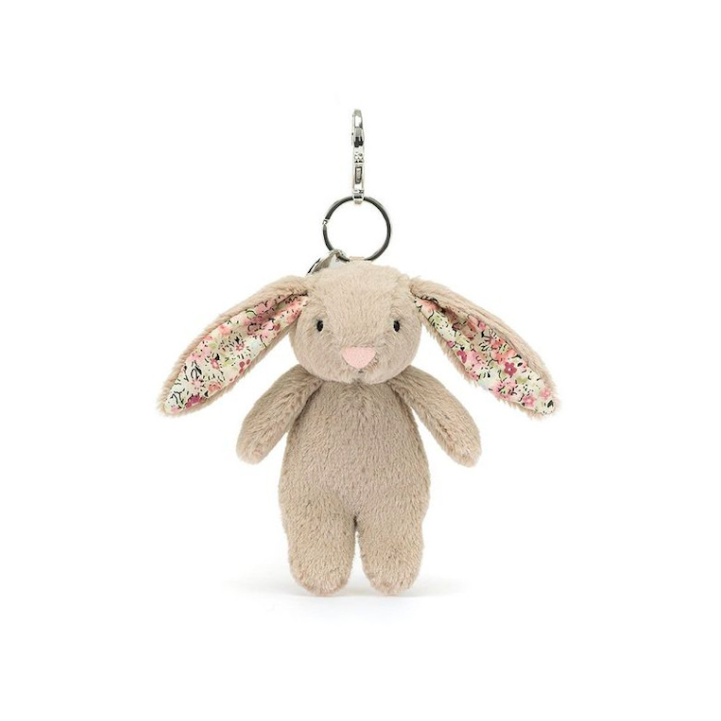 Breloczek Króliczek z Kwiecistymi Uszami - Beżowy 17 cm - JellyCat