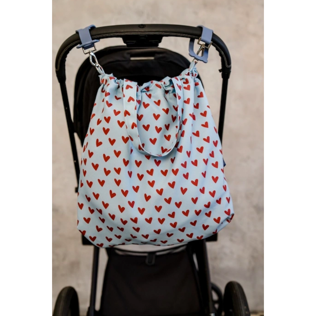 Heartbeat Blue - Shopper Bag z Kieszonką - Torba na zakupy - La Millou