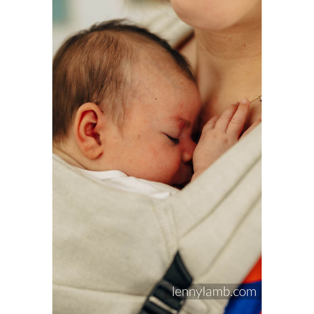 MARZIPAN - Nosidełko LennyLight z Tkaniny Skośno-Krzyżowej - 55% Bawełna i 45% Len - Standard - LennyLamb