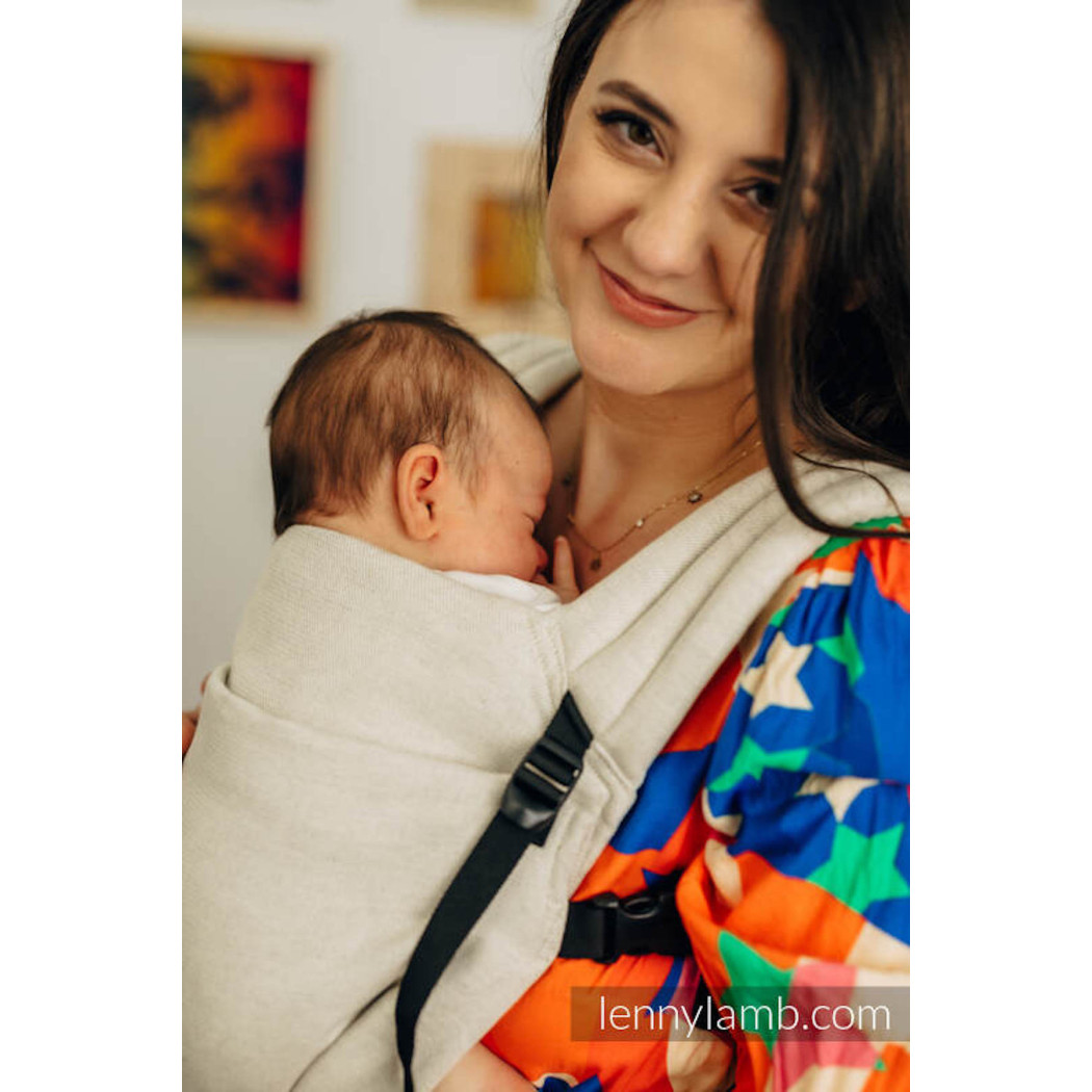MARZIPAN - Nosidełko LennyLight z Tkaniny Skośno-Krzyżowej - 55% Bawełna i 45% Len - Standard - LennyLamb