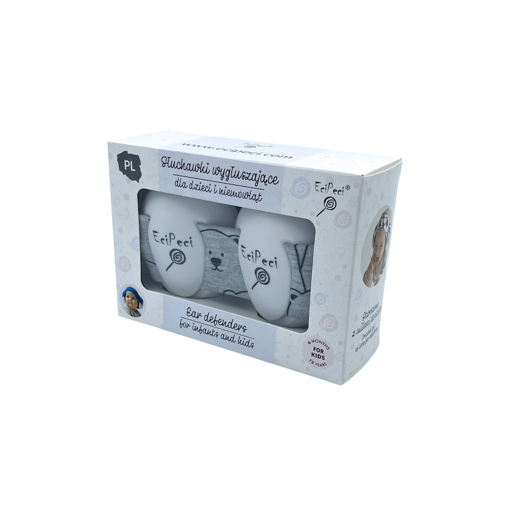 Słuchawki Wygłuszające - Panda Szary - EciPeci