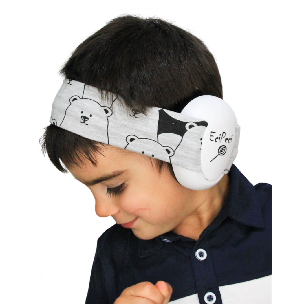 Słuchawki Wygłuszające - Panda Szary - EciPeci