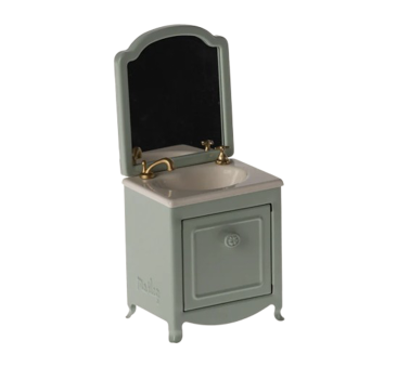 Mint - Szafka z Lustrem i Umywalką - Sink Dresser Mouse - Akcesoria Dla Lalek - Maileg