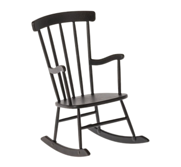 Fotel Bujany Antracyt - Rocking Chair Mini - Anthracite - Maileg