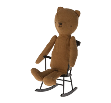 Fotel Bujany Antracyt - Rocking Chair Mini - Anthracite - Maileg