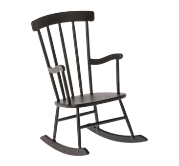 PROMOCJA Fotel Bujany Antracyt - Rocking Chair Mini - Anthracite - Maileg