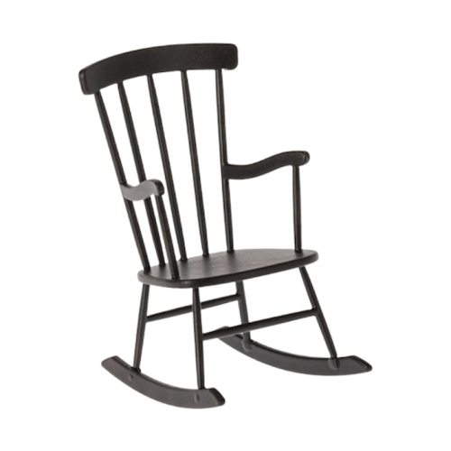 Fotel Bujany Antracyt - Rocking Chair Mini - Anthracite - Maileg