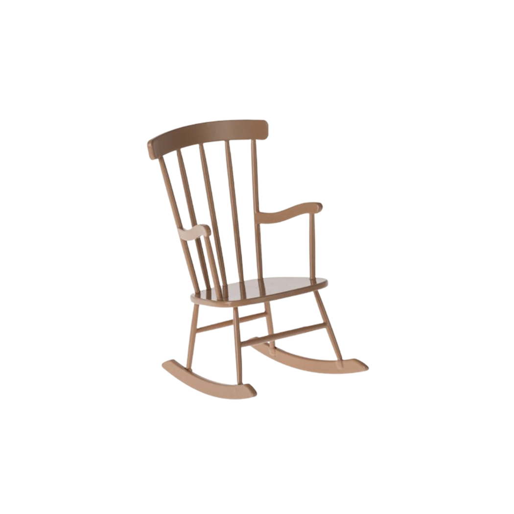 Fotel Bujany Różowy - Rocking Chair Mini - Dark Powder - Maileg