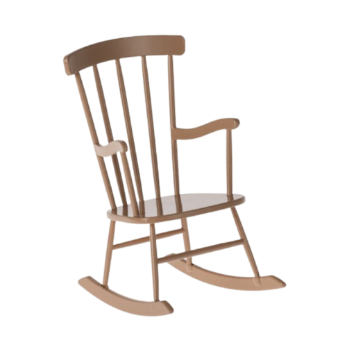 Fotel Bujany Różowy - Rocking Chair Mini - Dark Powder - Maileg