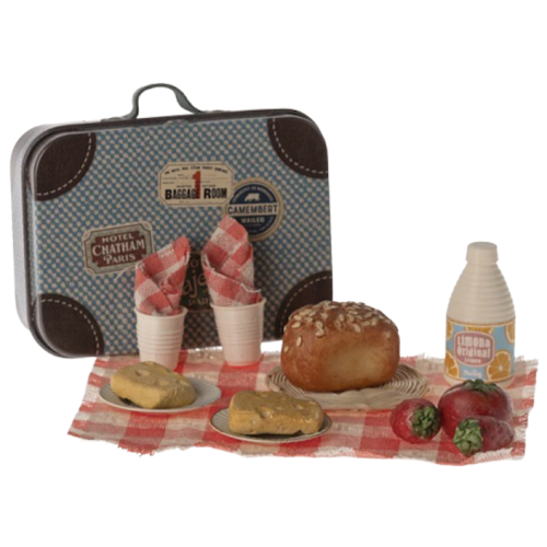 WYPRZEDAŻ Zestaw Piknikowy W Walizce - Picnic Set Mouse - Akcesoria Dla Myszek - Maileg