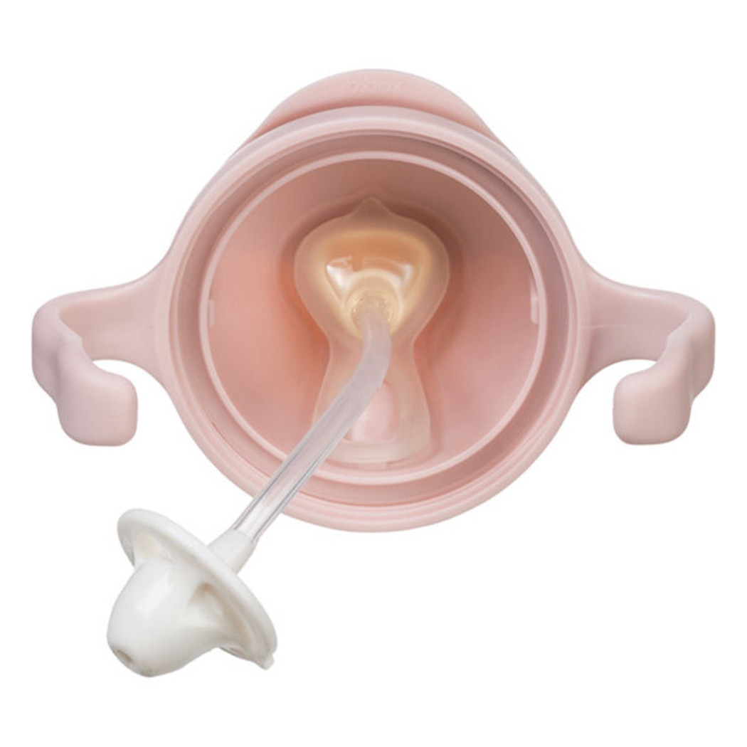 Pastelowo Różowy Innowacyjny Bidon ze Słomką Niekapek 240 ml- B.BOX