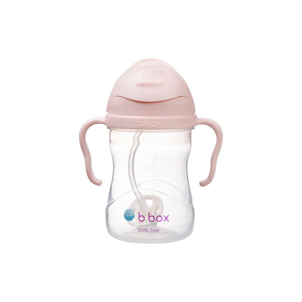 Pastelowo Różowy Innowacyjny Bidon ze Słomką Niekapek 240 ml- B.BOX