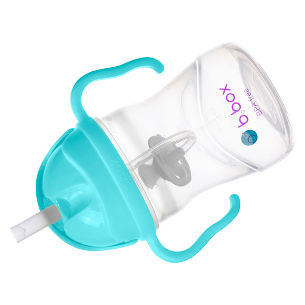 Lazurowy Innowacyjny Bidon ze Słomką Niekapek 240 ml- B.BOX