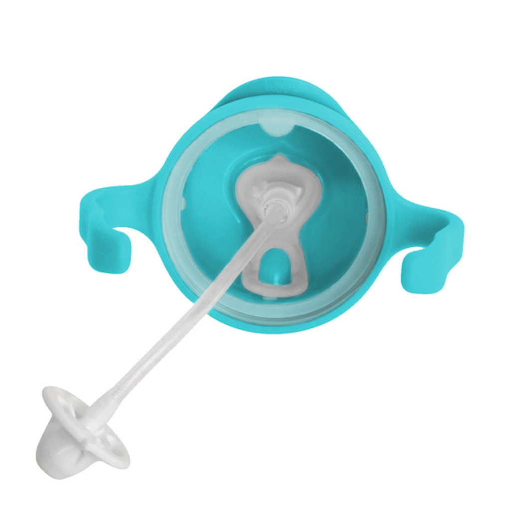 Lazurowy Innowacyjny Bidon ze Słomką Niekapek 240 ml- B.BOX