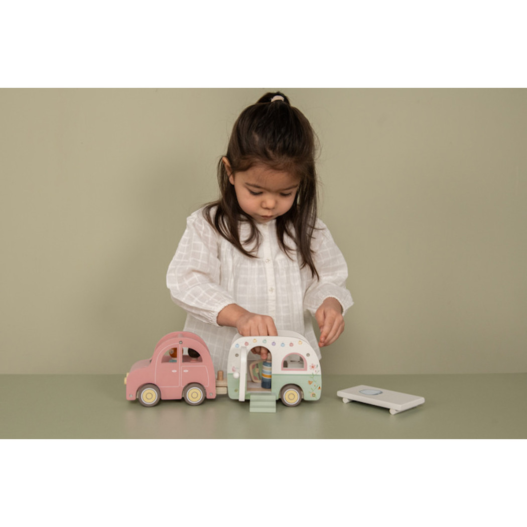 Samochód Kempingowy - Drewniane Autko Camper Car - FSC - Little Dutch