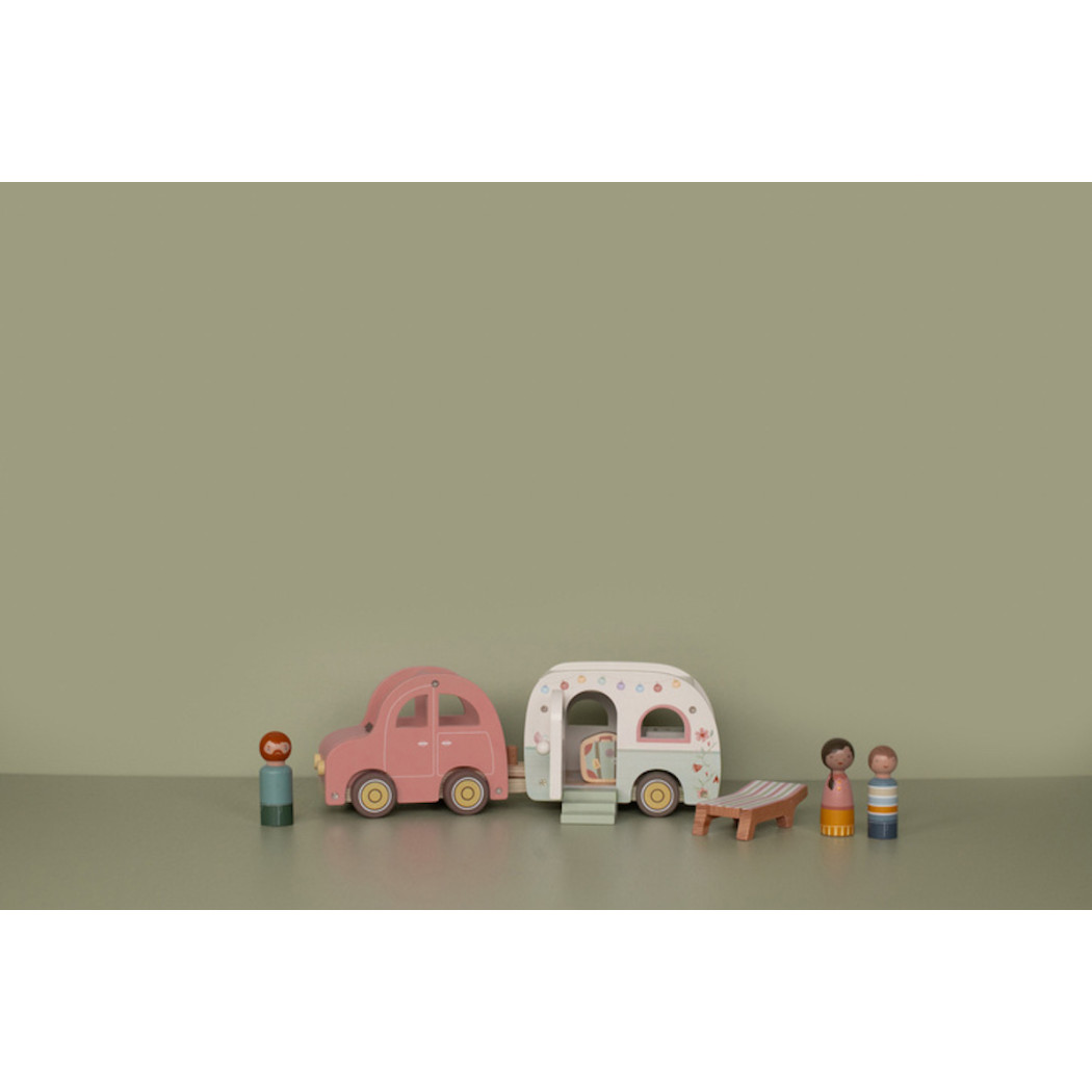 Samochód Kempingowy - Drewniane Autko Camper Car - FSC - Little Dutch