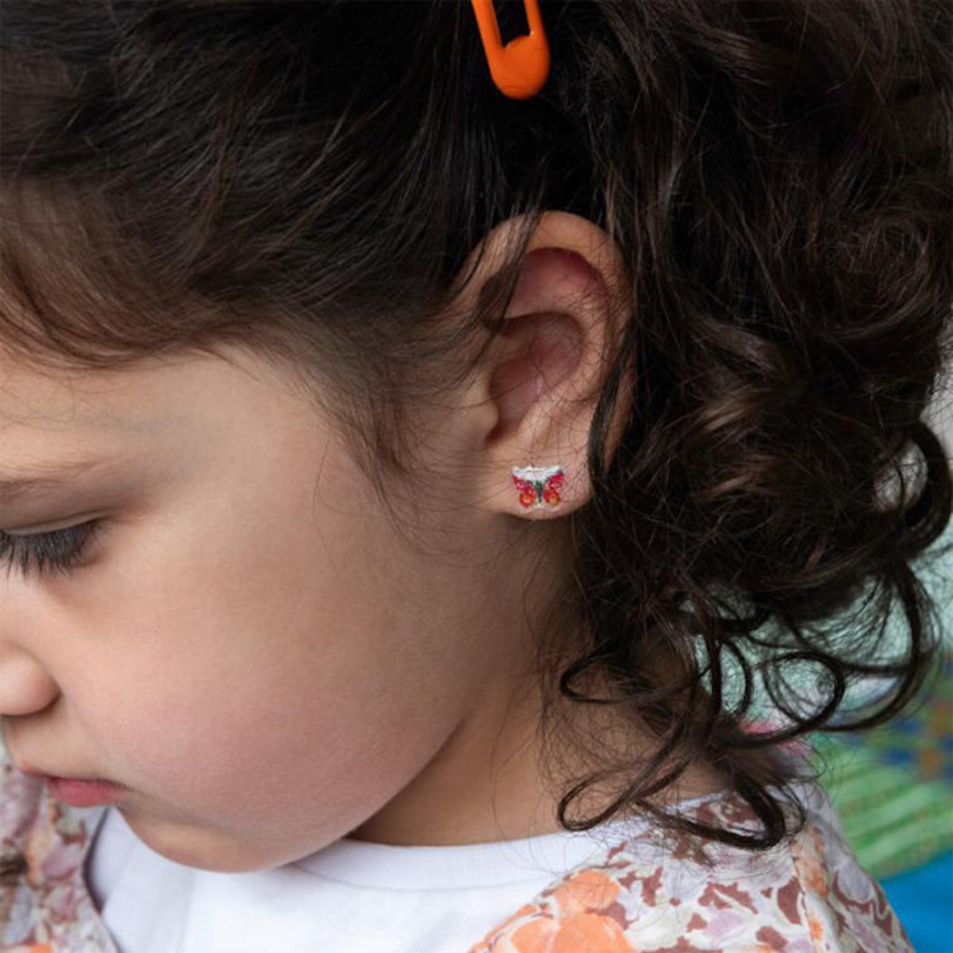 Kwiaty i motyle - Kolczyki Samoprzylepne dla Dzieci 30 par - Rex London