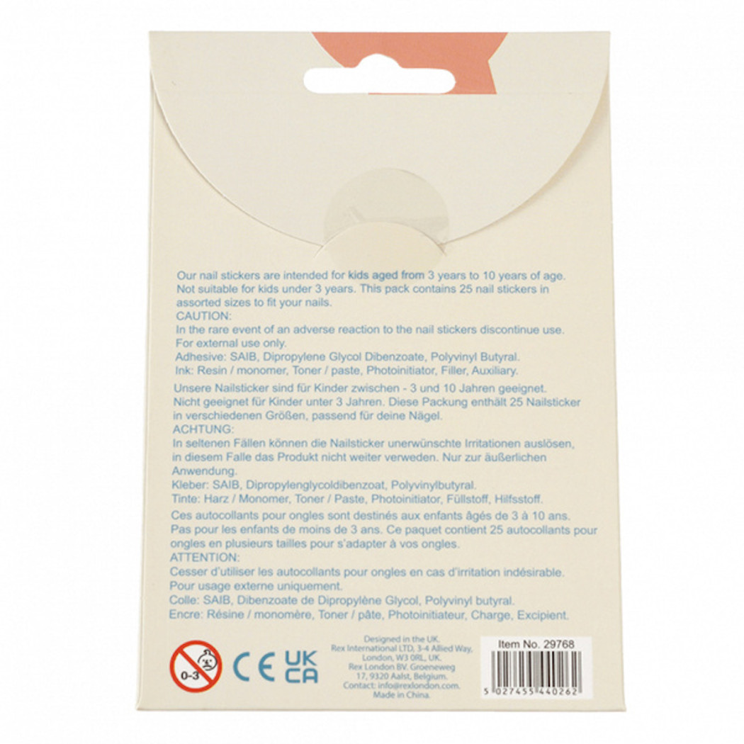 Naklejki na Paznokcie - Dzikie Zwierzęta - Rex London