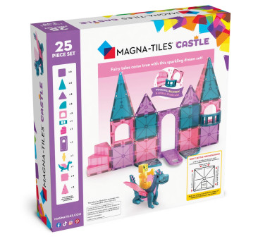 Zamek - Klocki Magnetyczne - Castle - 25 elementów - Magna-Tiles