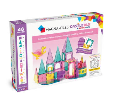 Zamek Deluxe - Klocki Magnetyczne 48 elementów - Castle - Magna-Tiles