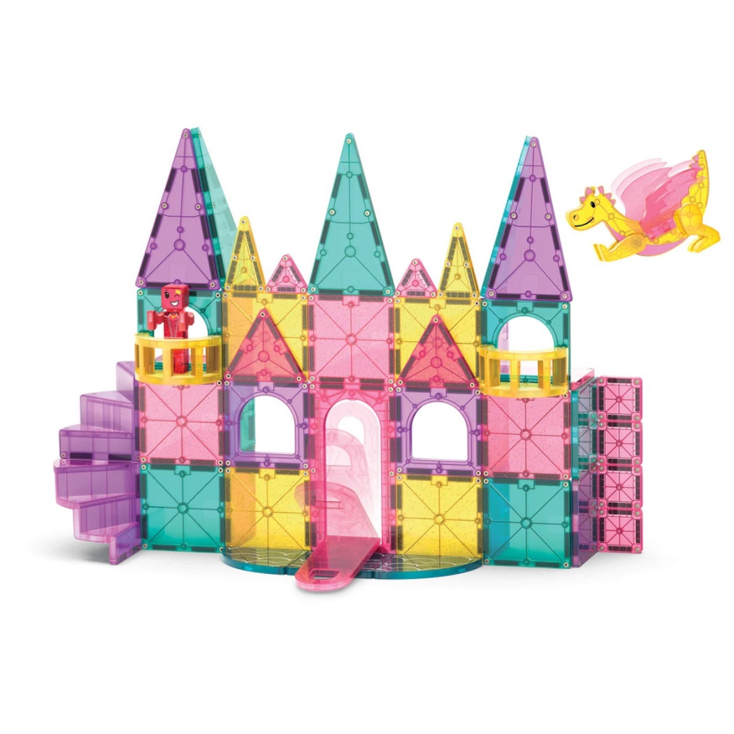 Zamek Deluxe - Klocki Magnetyczne 48 elementów - Castle - Magna-Tiles