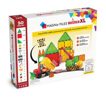 XL Builder - Klocki Magnetyczne 50 elementów - Budowniczy - Magna-Tiles