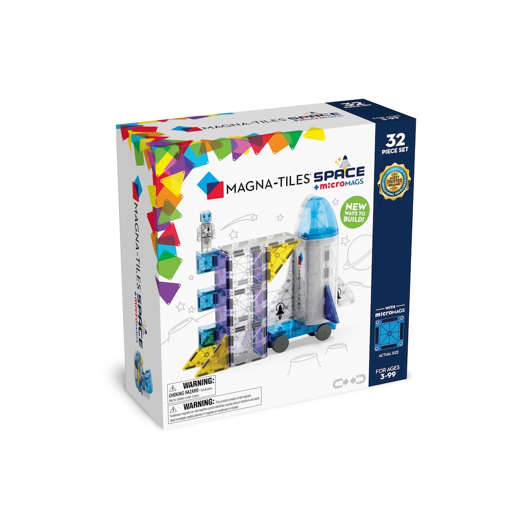 Kosmos Rakieta - Klocki Magnetyczne - Space - 32 elementy - Magna-Tiles
