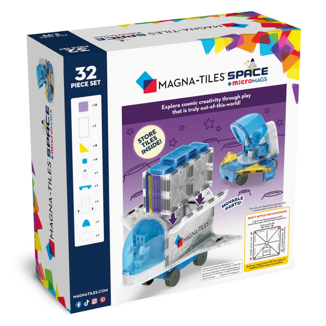 Kosmos Rakieta - Klocki Magnetyczne - Space - 32 elementy - Magna-Tiles