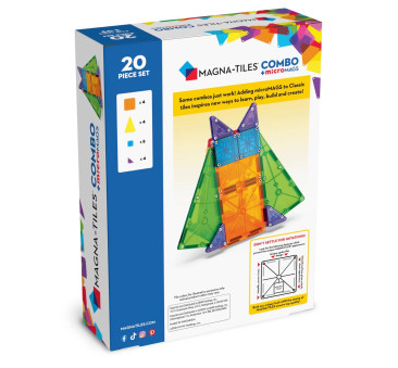 microMAGS Combo 20 elementów Klocki Magnetyczne - Magna-Tiles