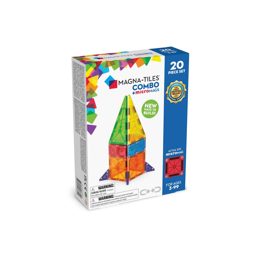 PROMOCJA microMAGS Combo 20 elementów Klocki Magnetyczne - Magna-Tiles