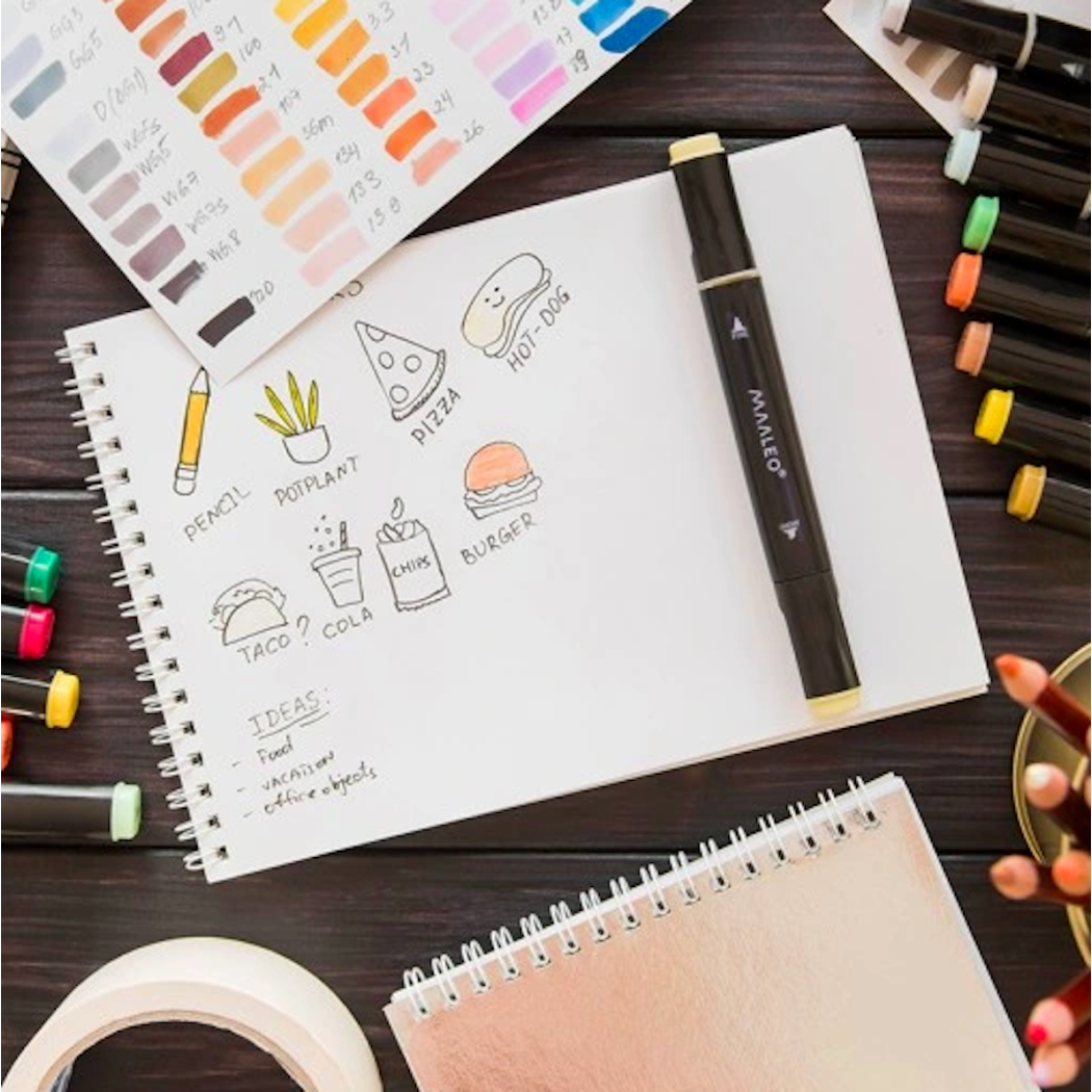 Markery Dwustronne - Flamastry Alkoholowe w Torbie - Pisaki Mazaki 80 szt - Maaleo