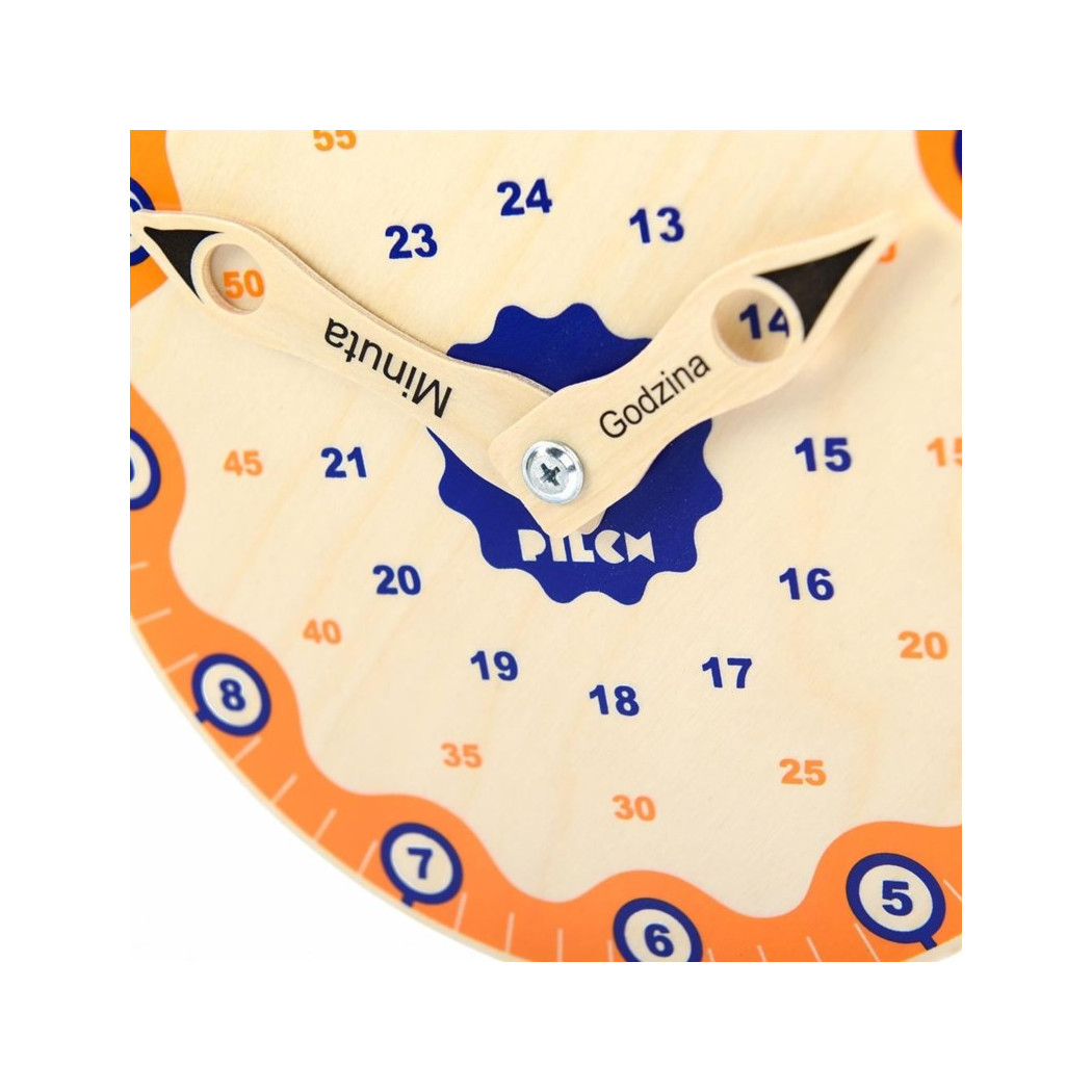 WYPRZEDAŻ Zegar Drewniany PILCH do nauki godzin